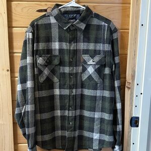 Chaps Green and Gray Checkered Men's Shirt